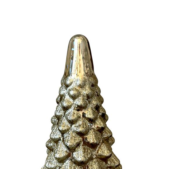 NEIMAN MARCUS Shiny Gold Tree Christmas Stocking Holder 11in Holiday Decor New - Picture 14 of 15